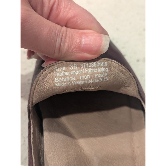 Dansko‎ Womens Preston Wine Leather Block Heels Loafers Slip Ons Size 38 EU 8 US - Picture 6 of 10